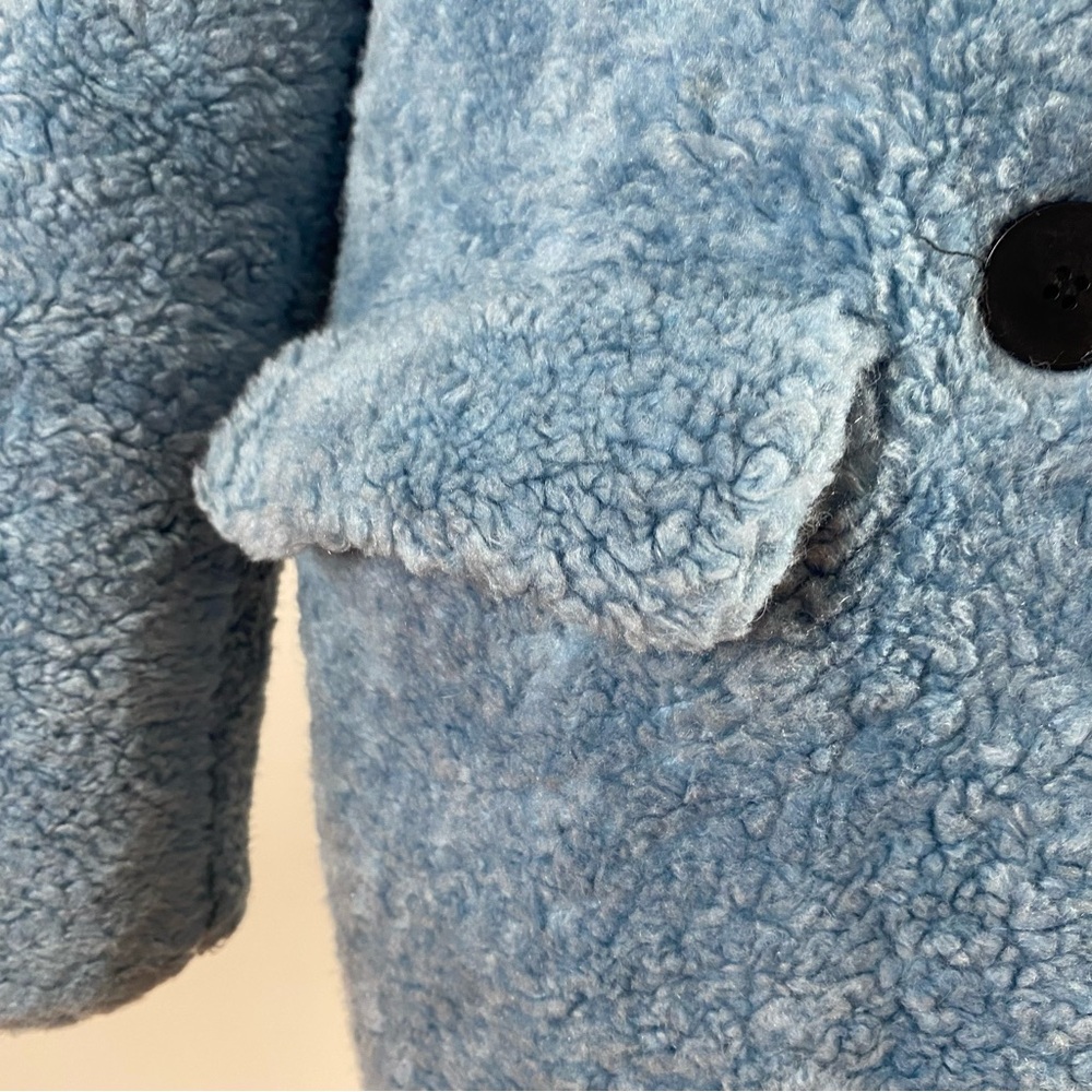 Zara Basics Outerwear Ice Blue Double Breasted Te… - image 7